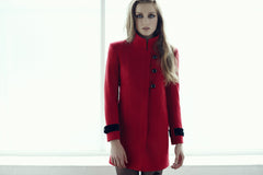 Carmella High Stand Collared Coat