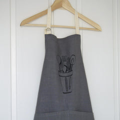 Kitchen Tools Apron, Grey/Black