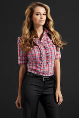 Juliet Ruffled Front Short Sleeve Shirt